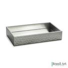 Bandeja Decorativa Prata Velho com Textura