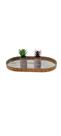 Bandeja decorativa Prisma 30x50 MDF laminado cinamomo com espelho StyloDecor