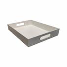 Bandeja Decorativa Retangular 40x30 Grande Organizadora Branca Madeira Mdf