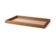 Bandeja Decorativa Retangular em MDF com Rattan 45cm 16753 Mart