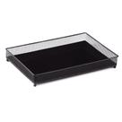 Bandeja Decorativa Retangular em Metal com Espelho Preto 24cm 11980 Mart