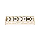 Bandeja Decorativa Retangular em Metal Dourado com Espelho 24cm 20139 Mart