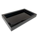 Bandeja Decorativa Vidro Laqueado Preto 30x50cm Grande Luxo Moderna Bandeja Decorativa Vidro Laqueado Preto 30x50cm Grande Luxo Moderna