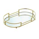 Bandeja Decorativa Wolff de Metal Dourada 32cm x 18cm x 5cm