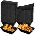 Bandeja descartável de papel para alimentos Uiifan 200 unidades preta (10,5 x 5,6 cm) Bandeja descartável de papel para alimentos Uiifan 200 unidades preta (10,5 x 5,6 cm)