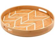 Bandeja em Bambu Redonda 35cm - Oikos