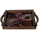 Bandeja em Madeira Suporte Bebidas e Café Decorativa - Coffe Red