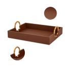 Bandeja em mdf com revestimento em material sintético com bambu/ 40x30x7cm Bandeja em mdf com revestimento em material sintético com bambu/ 40x30x7cm