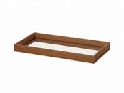 Bandeja em MDF retangular espelhada marrom 18 x 38 x 03 cm