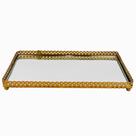 Bandeja Espelhada 26x16cm em Metal - Dourada