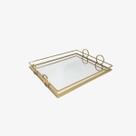 Bandeja Espelhada 30X25Xh5Cm Dourada - Adely Decor By Day Home