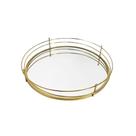 Bandeja Espelhada Adely Decor Dourada 35 cm 1 Peça