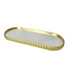 Bandeja Espelhada Banheiro Lavabo Oval Decorativa Multiuso