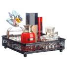 Bandeja Espelhada Black Decorativa P/ Lavabo Banheiro Luxo