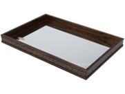 Bandeja Espelhada de Madeira Woodart Retangular - Coquinho