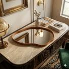 Bandeja Espelhada Decorativa Orgânica Grande Paris com material ecológico Modelos Variados
