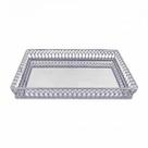Bandeja Espelhada Prata 35,5X20Xh6Cm - Adely Decor By Day Home