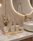 Bandeja Espelhada Premium para Decoração Porta Objetos, Joias e Cosméticos Sofisticado
