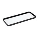 Bandeja espelhada retangular prata 30x10cm hauskraft