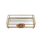 Bandeja Fence Ágata Golden Hara 10x20cm Bandeja Fence Ágata Golden Hara 10x20cm