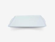 Bandeja Forma com Alça 35cm em Porcelana Branca