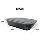 Bandeja G240 com Tampa 800ml Forneável com 100 Galvanotek