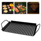 Bandeja Grill para Churrasco em Aço Inox com Alças para Assar Carnes e Legumes Preta Yeet Bandeja Grill para Churrasco em Aço Inox com Alças para Assar Carnes e Legumes Preta Yeet