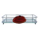 Bandeja hara fence ágata cromada 15x25 cm Bandeja hara fence ágata cromada 15x25 cm