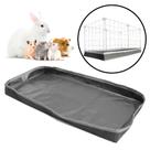 Bandeja Higiênica Impermeável para Cercado 30x60 Nylon Preto com Viés Cinza