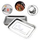 Bandeja Inox Rasa Retangular 32 X 22 Multiuso Servir Decorar
