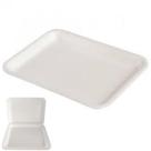 Bandeja Isopor B2 Rasa para Embalar Legumes Verduras e Cereais. com 250 Unidades