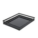 Bandeja Italiana Retangular Espelhada Premium Black G Decorativa Jolitex