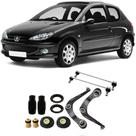 Bandeja + Kit Batente + Bieleta Peugeot 206 Dianteiro 1998 Até 2010 O Par