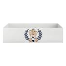 Bandeja Kit Higiene Bebê em MDF Premium Urso Coroa Menino