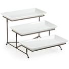 Bandeja LAUCHUH, suporte para servir em porcelana de 3 camadas, 30 cm Bandeja LAUCHUH, suporte para servir em porcelana de 3 camadas, 30 cm