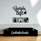 Bandeja Lisa Cantinho do Café em MDF Com Apliques de Parede