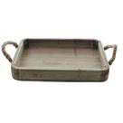 Bandeja Madeira Rústica com Alça 33x23 cm - Bela Flor