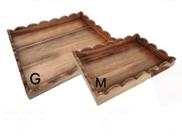 Bandeja Madeira Wave Grande 45x36x5cm Tuut