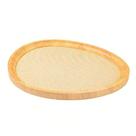 Bandeja Maior Madeira Design Triangular Fundo Bege Bandeja Maior Madeira Design Triangular Fundo Bege