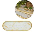 Bandeja Marmorizada Oval Banheiro Lavabo Decorativa Multiuso Bandeja Marmorizada Oval Banheiro Lavabo Decorativa Multiuso