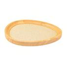 Bandeja Menor Madeira Design Triangular Fundo Bege