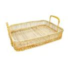 Bandeja Menor Rattan Retangular Design Sofisticado