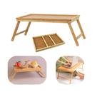 Bandeja Mesa Café da Manhã e Suporte De Notebook em Bambu 50x30cm Elegante Premium Bandeja Mesa Café da Manhã e Suporte De Notebook em Bambu 50x30cm Elegante Premium