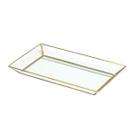 Bandeja metal/vidro espelho rectangle glass edges 35,5 x 21 x 3,5 cm Bandeja metal/vidro espelho rectangle glass edges 35,5 x 21 x 3,5 cm