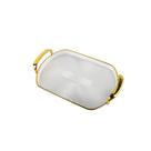 Bandeja Multiuso 34cm Alças Acrílica Cozinha Sala Café Cozinha Bebida Doce Escritorio Decoração Mesa