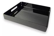 Bandeja Multiuso G Acrílico Preto 3mm 30 X 26 X 5cm