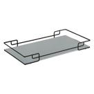 Bandeja Multiuso Hara Luana Tampo material sintético Cinza 37x57 Cm