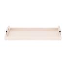 Bandeja Off-White Com Metal Dourado G 52x37x6,5cm