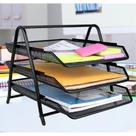 Bandeja Organizador Mesa Escritório 3 Papel Escaninho Preta