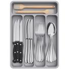 Bandeja organizadora de gavetas Lifewit Silverware com 5 compartimentos cinza